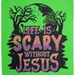 Life is Scary Without Jesus - Cozy Plush Fleece Blanket - 50x60 - Jesus Surfed Apparel Co. 