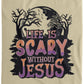 Life is Scary Without Jesus - Cozy Plush Fleece Blanket - 60x80 - Jesus Surfed Apparel Co. 