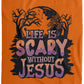Life is Scary Without Jesus - Cozy Plush Fleece Blanket - 60x80 - Jesus Surfed Apparel Co. 
