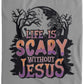 Life is Scary Without Jesus - Cozy Plush Fleece Blanket - 60x80 - Jesus Surfed Apparel Co. 