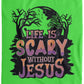 Life is Scary Without Jesus - Cozy Plush Fleece Blanket - 60x80 - Jesus Surfed Apparel Co. 
