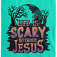 Life is Scary Without Jesus - Cozy Plush Fleece Blanket - 60x80 - Jesus Surfed Apparel Co. 