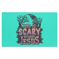 Life is Scary Without Jesus - Indoor Doormat - Jesus Surfed Apparel Co. 