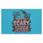 Life is Scary Without Jesus - Indoor Doormat - Jesus Surfed Apparel Co. 