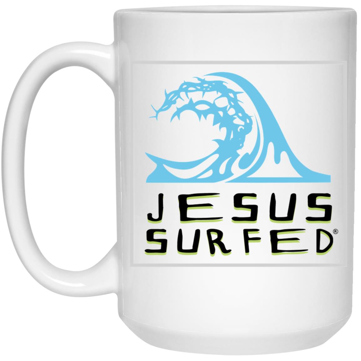 Living Water - 15oz White Mug - Jesus Surfed Apparel Co. 