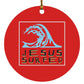Living Water - Circle Ornament - Jesus Surfed Apparel Co. 