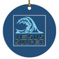 Living Water - Circle Ornament - Jesus Surfed Apparel Co. 