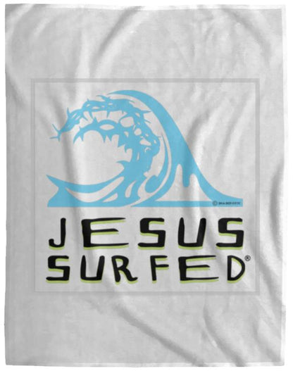 Living Water - Cozy Plush Fleece Blanket - 60x80 - Jesus Surfed Apparel Co. 