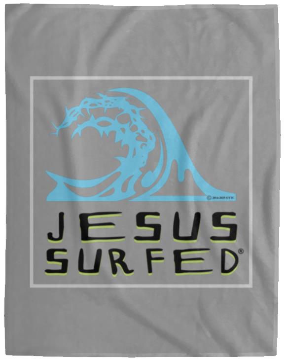 Living Water - Cozy Plush Fleece Blanket - 60x80 - Jesus Surfed Apparel Co. 