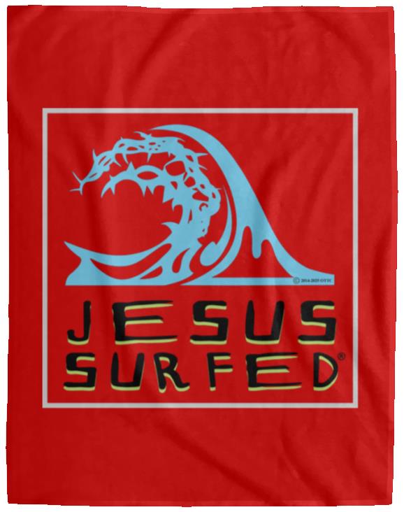 Living Water - Cozy Plush Fleece Blanket - 60x80 - Jesus Surfed Apparel Co. 