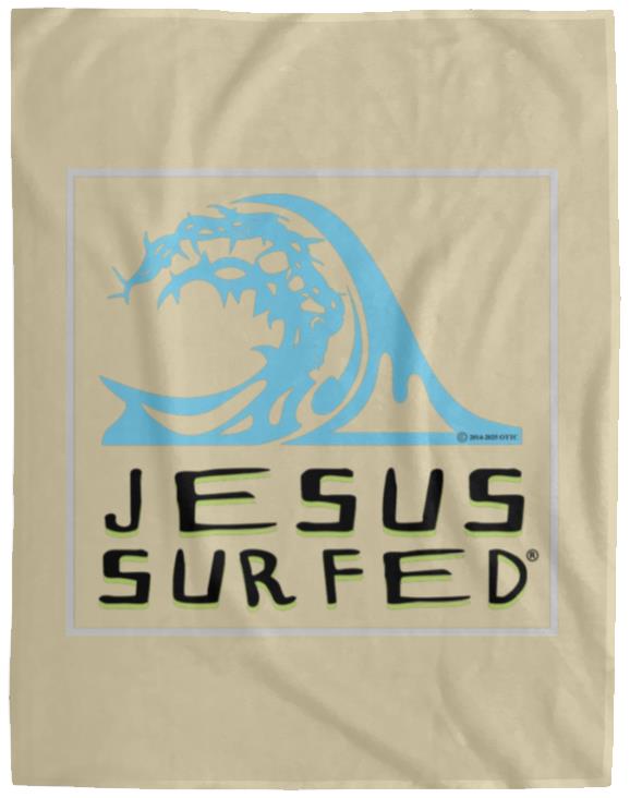 Living Water - Cozy Plush Fleece Blanket - 60x80 - Jesus Surfed Apparel Co. 