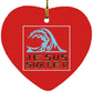 Living Water - Heart Ornament - Jesus Surfed Apparel Co. 