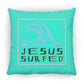 Living Water - Large Square Pillow - Jesus Surfed Apparel Co. 