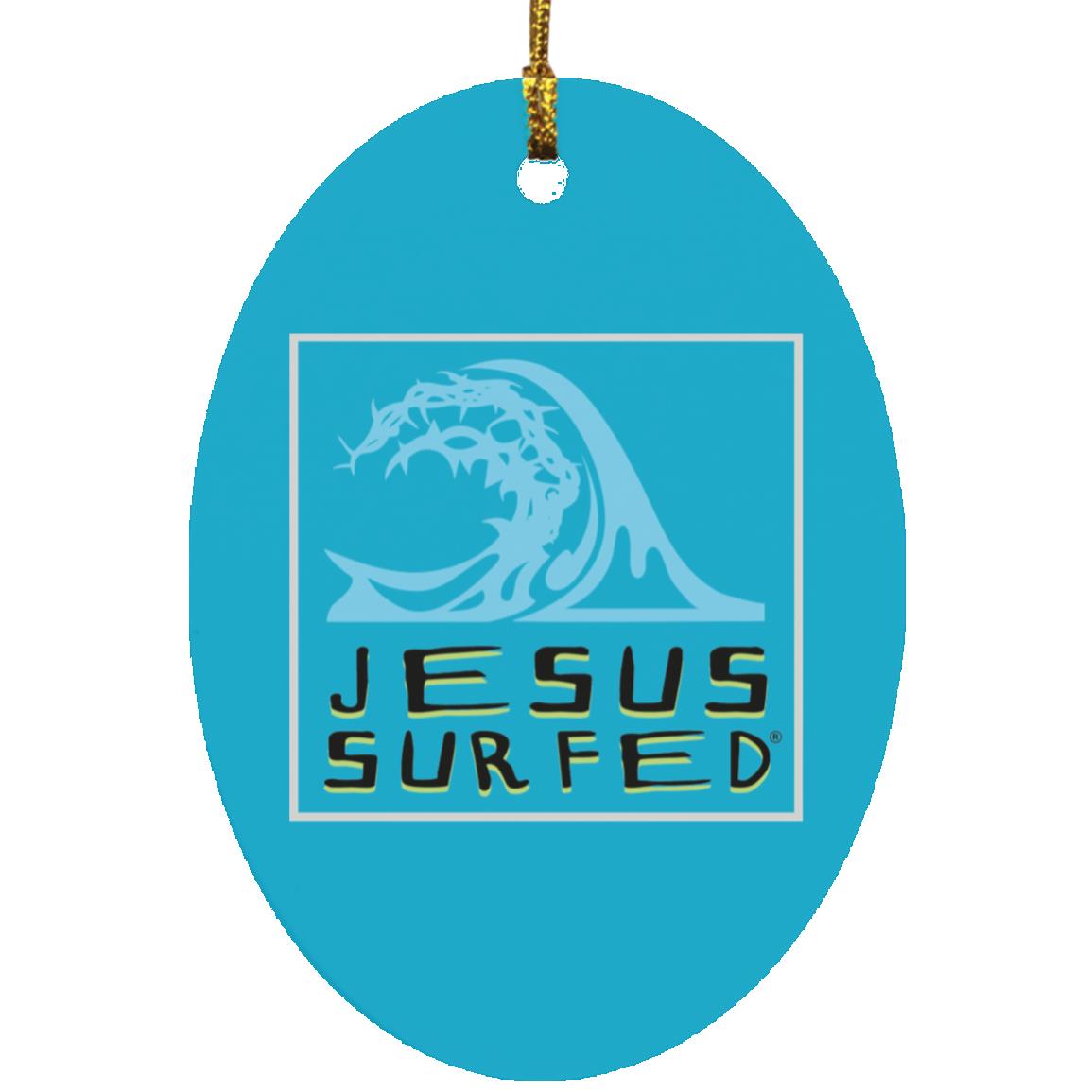 Living Water Oval - Ornament - Jesus Surfed Apparel Co. 