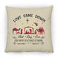 Love Came Down - Large Square Pillow - Jesus Surfed Apparel Co. 
