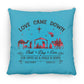Love Came Down - Large Square Pillow - Jesus Surfed Apparel Co. 