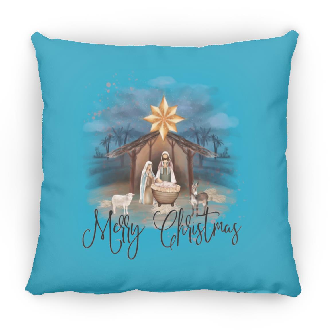 Merry Christmas - Large Square Pillow - Jesus Surfed Apparel Co. 