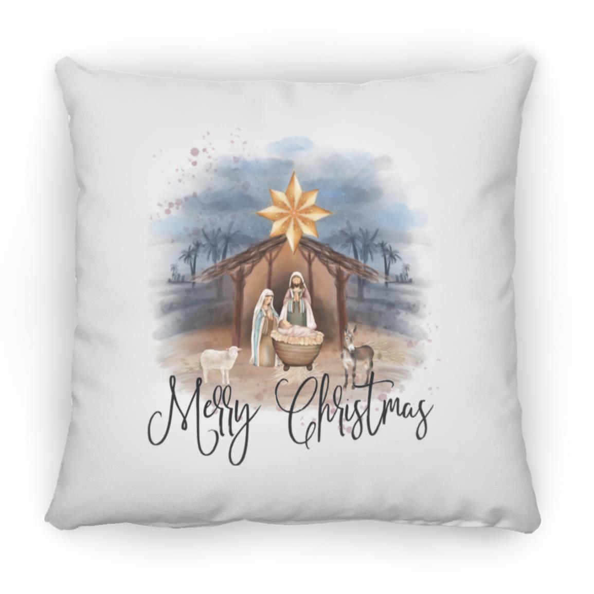 Merry Christmas - Large Square Pillow - Jesus Surfed Apparel Co. 