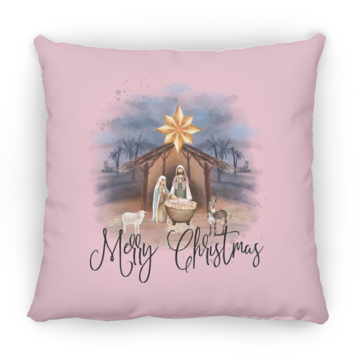 Merry Christmas - Large Square Pillow - Jesus Surfed Apparel Co. 