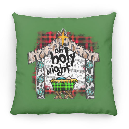 Oh Holy Night - Large Square Pillow - Jesus Surfed Apparel Co. 