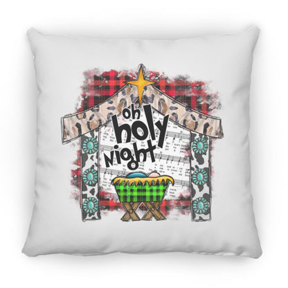 Oh Holy Night - Large Square Pillow - Jesus Surfed Apparel Co. 