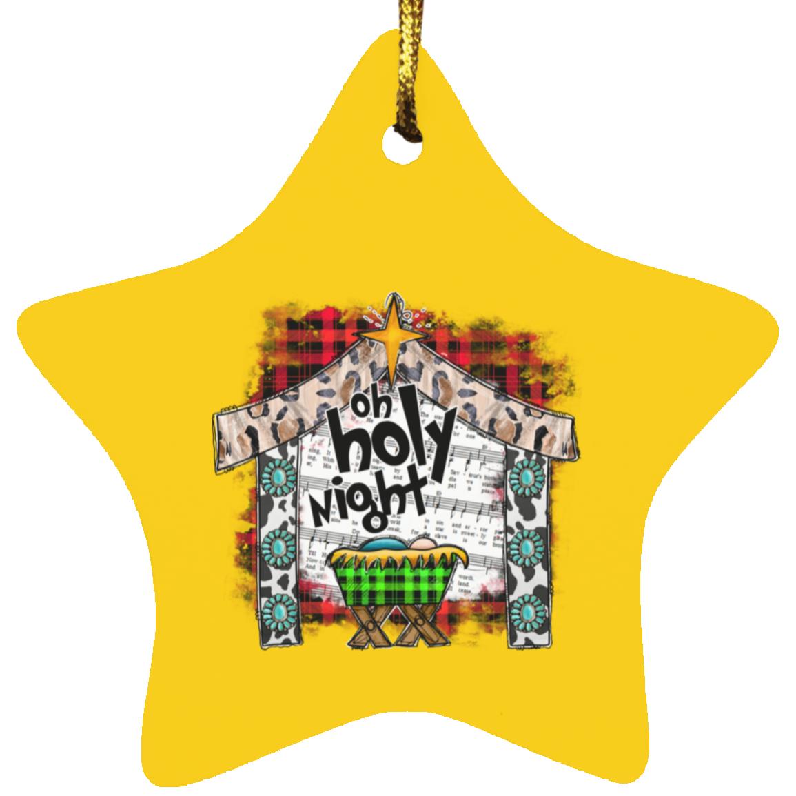 Oh Holy Night - Star Ornament - Jesus Surfed Apparel Co. 