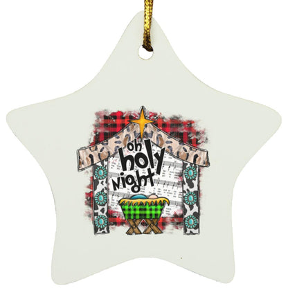 Oh Holy Night - Star Ornament - Jesus Surfed Apparel Co. 