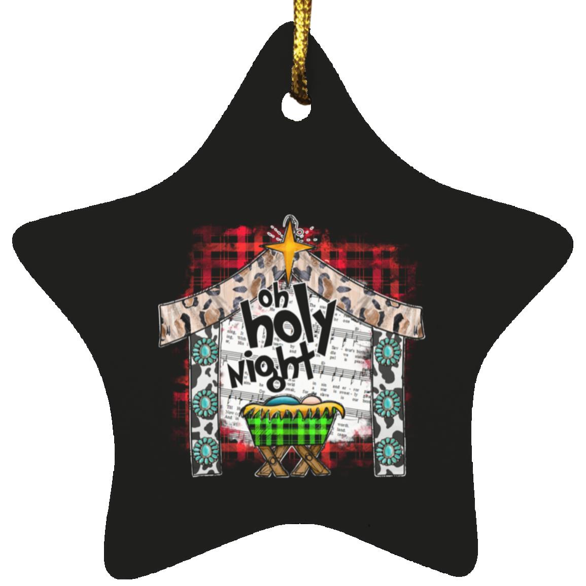 Oh Holy Night - Star Ornament - Jesus Surfed Apparel Co. 