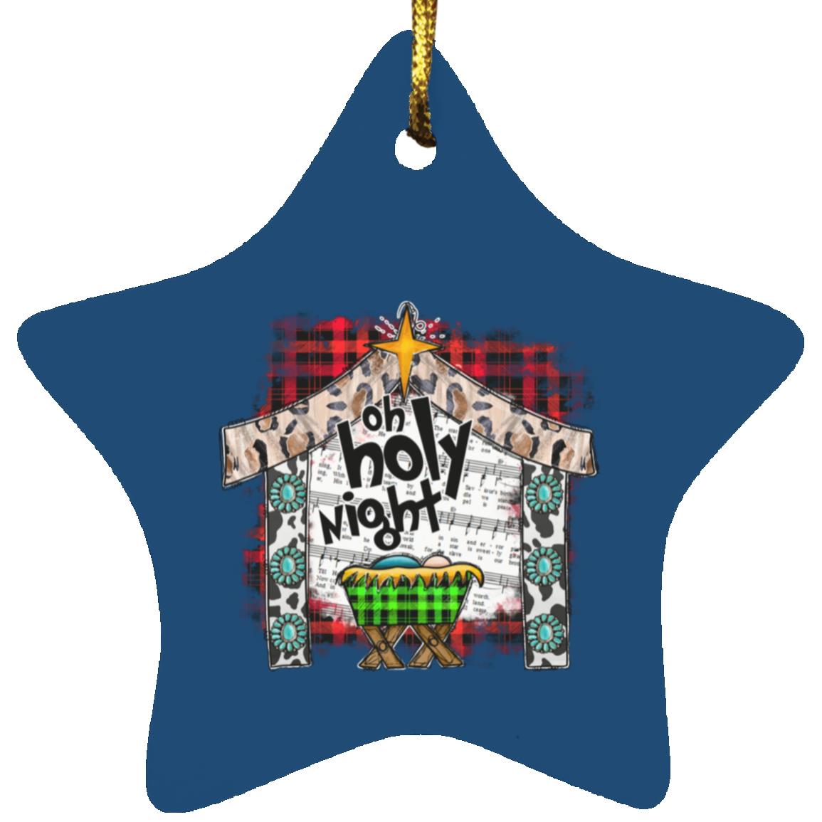 Oh Holy Night - Star Ornament - Jesus Surfed Apparel Co. 