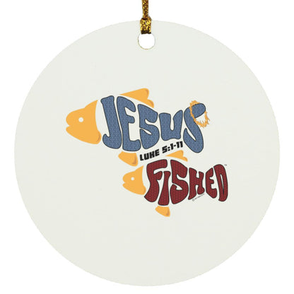 OneFish TwoFish - Circle Ornament - Jesus Surfed Apparel Co. 