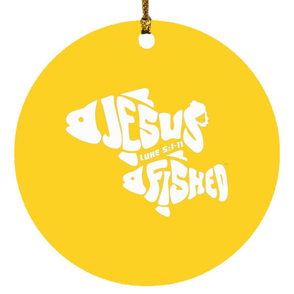 OneFish TwoFish - Circle Ornament - Jesus Surfed Apparel Co. 