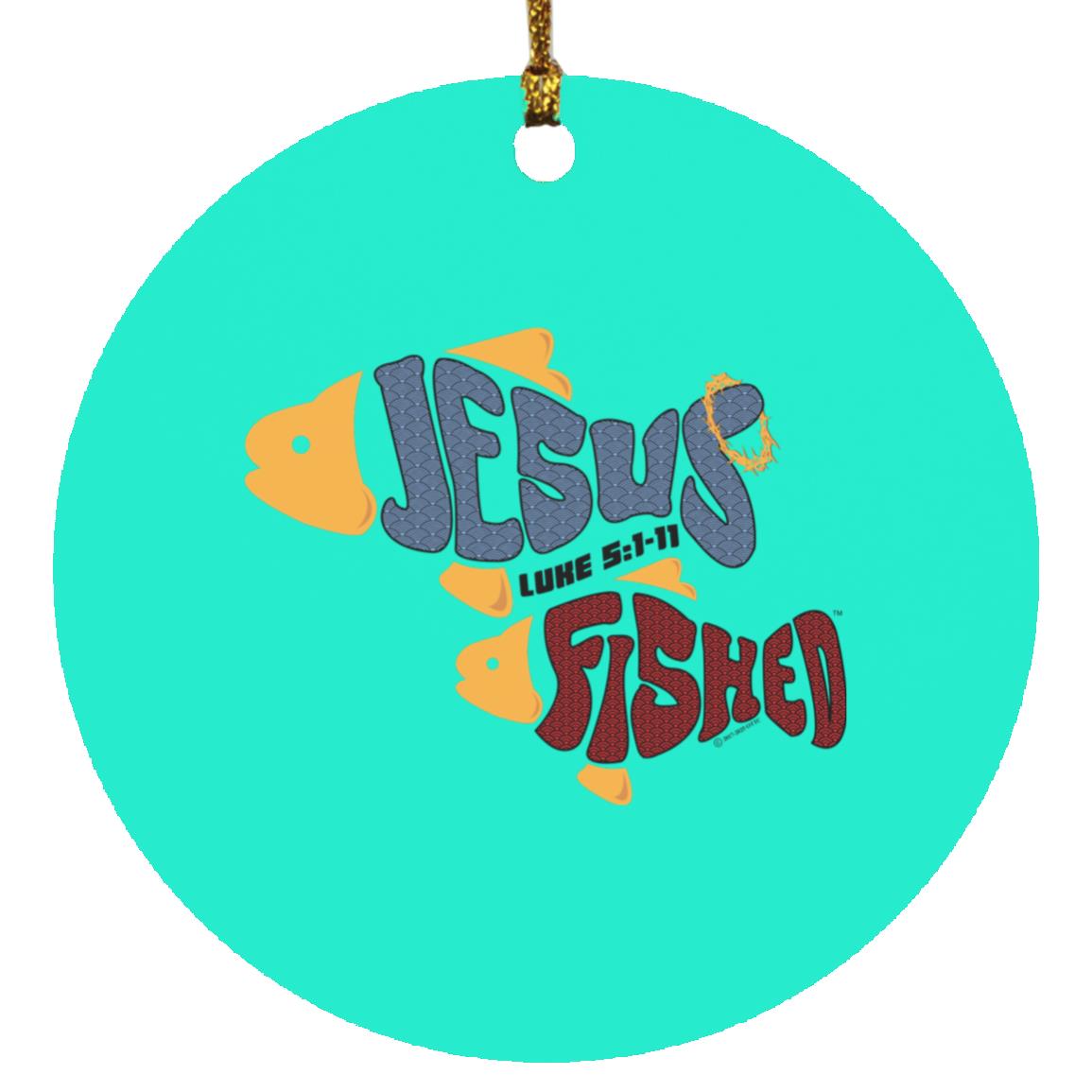 OneFish TwoFish - Circle Ornament - Jesus Surfed Apparel Co. 