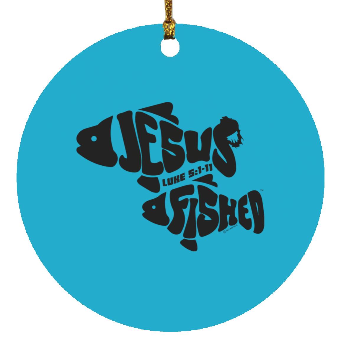 OneFish TwoFish - Circle Ornament - Jesus Surfed Apparel Co. 