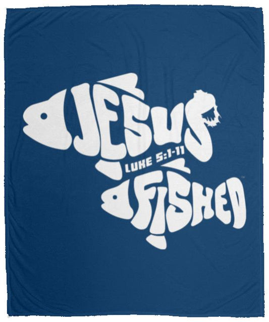 OneFish TwoFish - Cozy Plush Fleece Blanket - 50x60 - Jesus Surfed Apparel Co. 