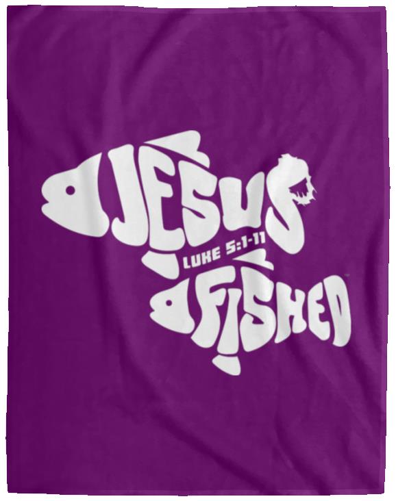 OneFish TwoFish - Cozy Plush Fleece Blanket - 60x80 - Jesus Surfed Apparel Co. 