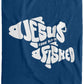 OneFish TwoFish - Cozy Plush Fleece Blanket - 60x80 - Jesus Surfed Apparel Co. 