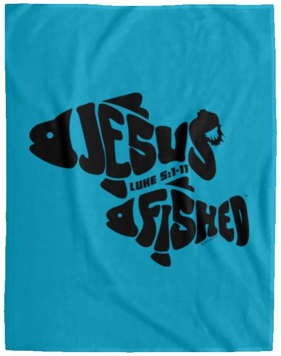 OneFish TwoFish - Cozy Plush Fleece Blanket - 60x80 - Jesus Surfed Apparel Co. 