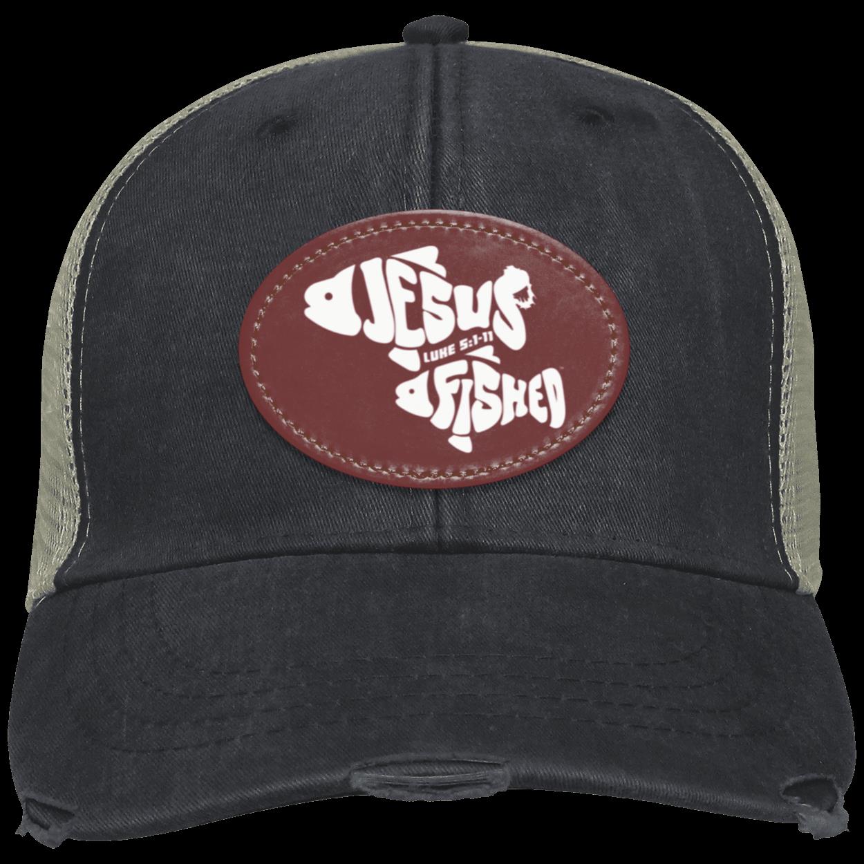 OneFish TwoFish - Distressed Ollie Cap - Oval Patch - Jesus Surfed Apparel Co. 