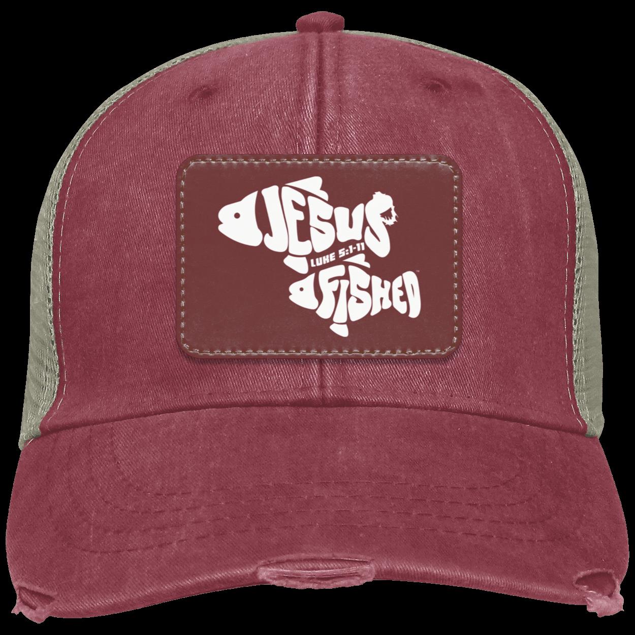 OneFish TwoFish - Distressed Ollie Cap - Oval Patch - Jesus Surfed Apparel Co. 