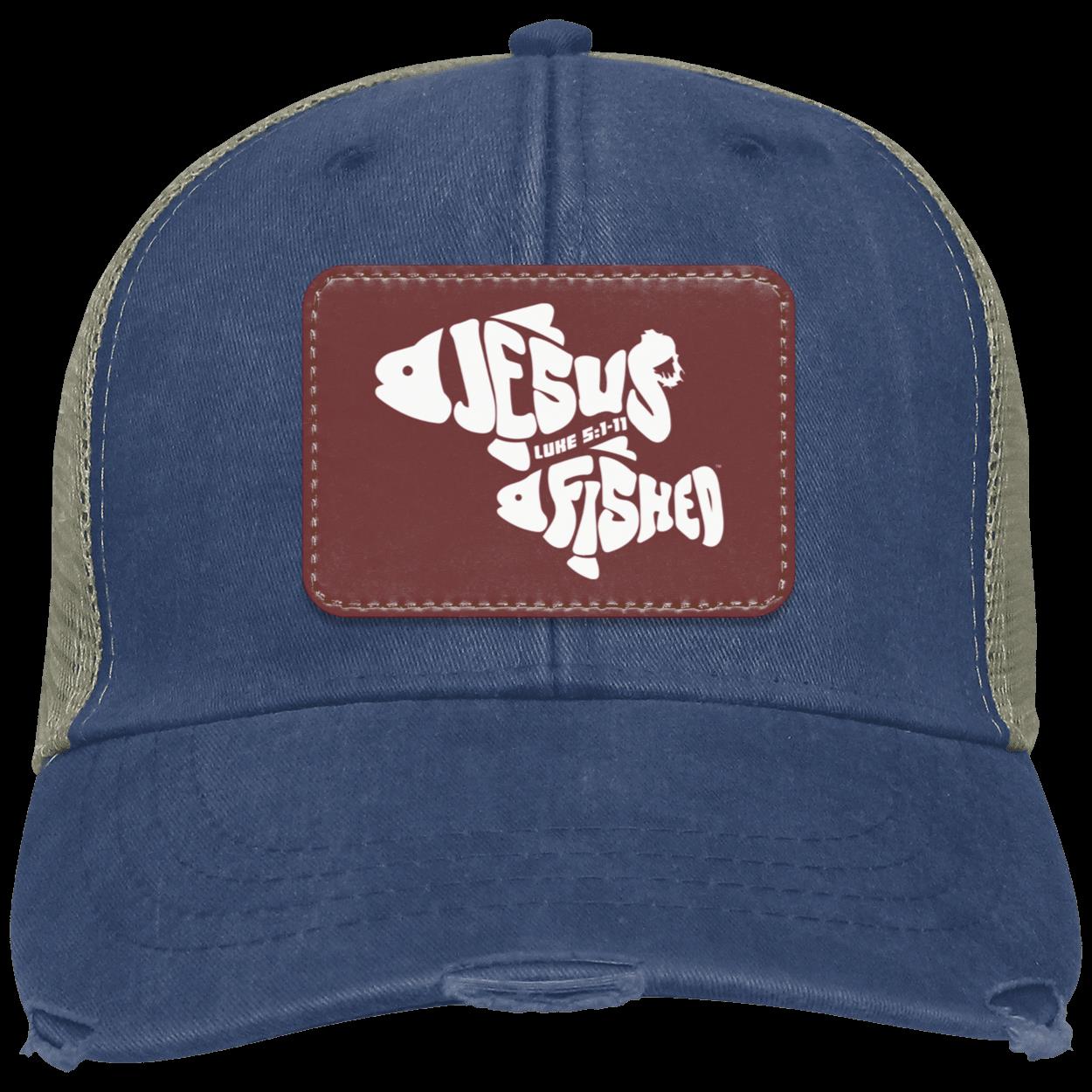 OneFish TwoFish - Distressed Ollie Cap - Oval Patch - Jesus Surfed Apparel Co. 