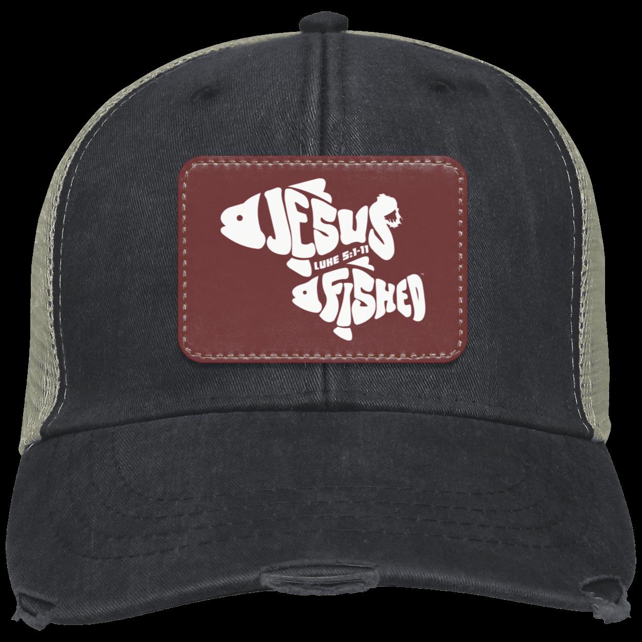 OneFish TwoFish - Distressed Ollie Cap - Oval Patch - Jesus Surfed Apparel Co. 