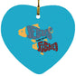 OneFish TwoFish - Heart Ornament - Jesus Surfed Apparel Co. 