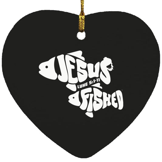 OneFish TwoFish - Heart Ornament - Jesus Surfed Apparel Co. 