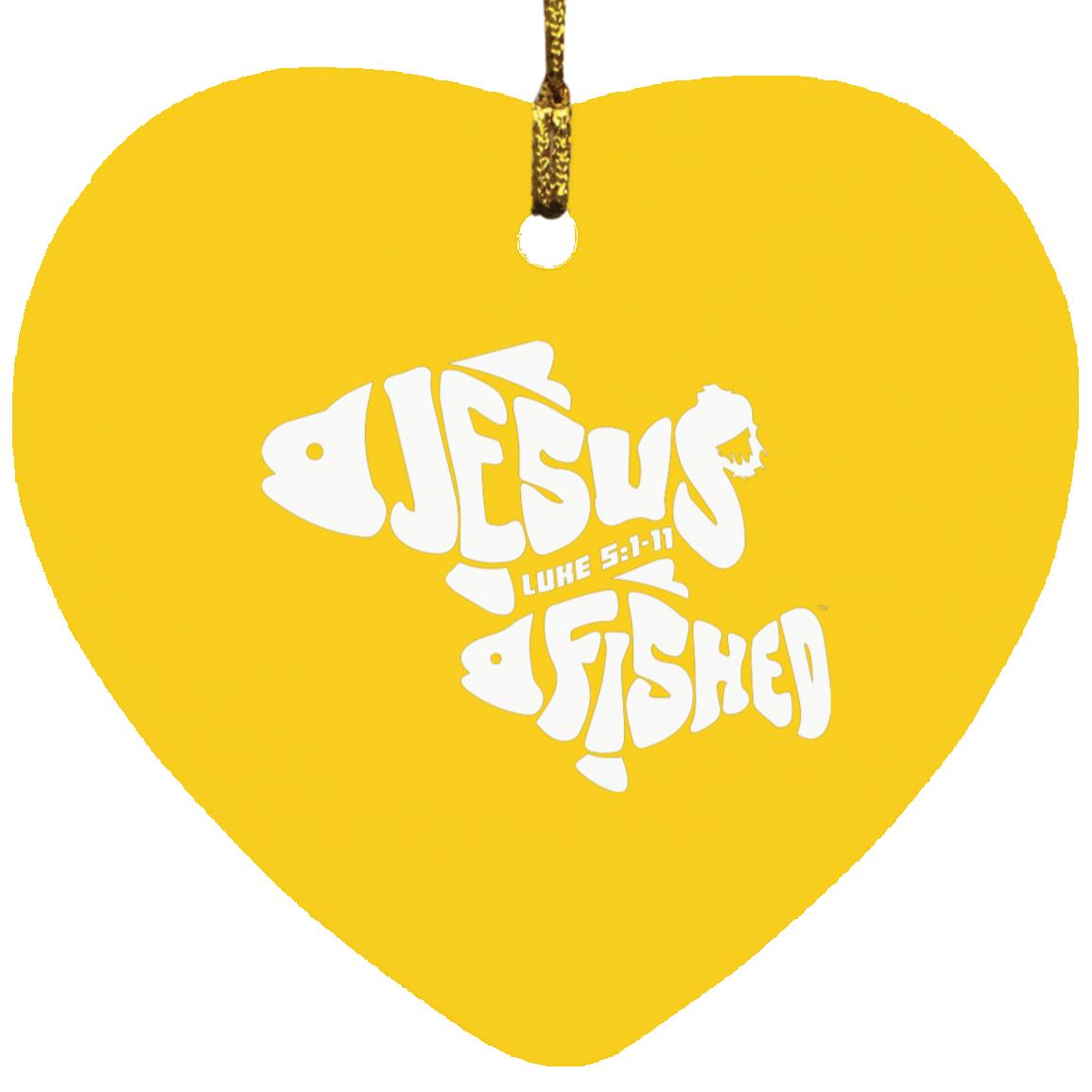 OneFish TwoFish - Heart Ornament - Jesus Surfed Apparel Co. 