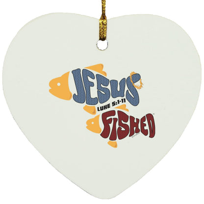 OneFish TwoFish - Heart Ornament - Jesus Surfed Apparel Co. 