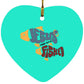 OneFish TwoFish - Heart Ornament - Jesus Surfed Apparel Co. 