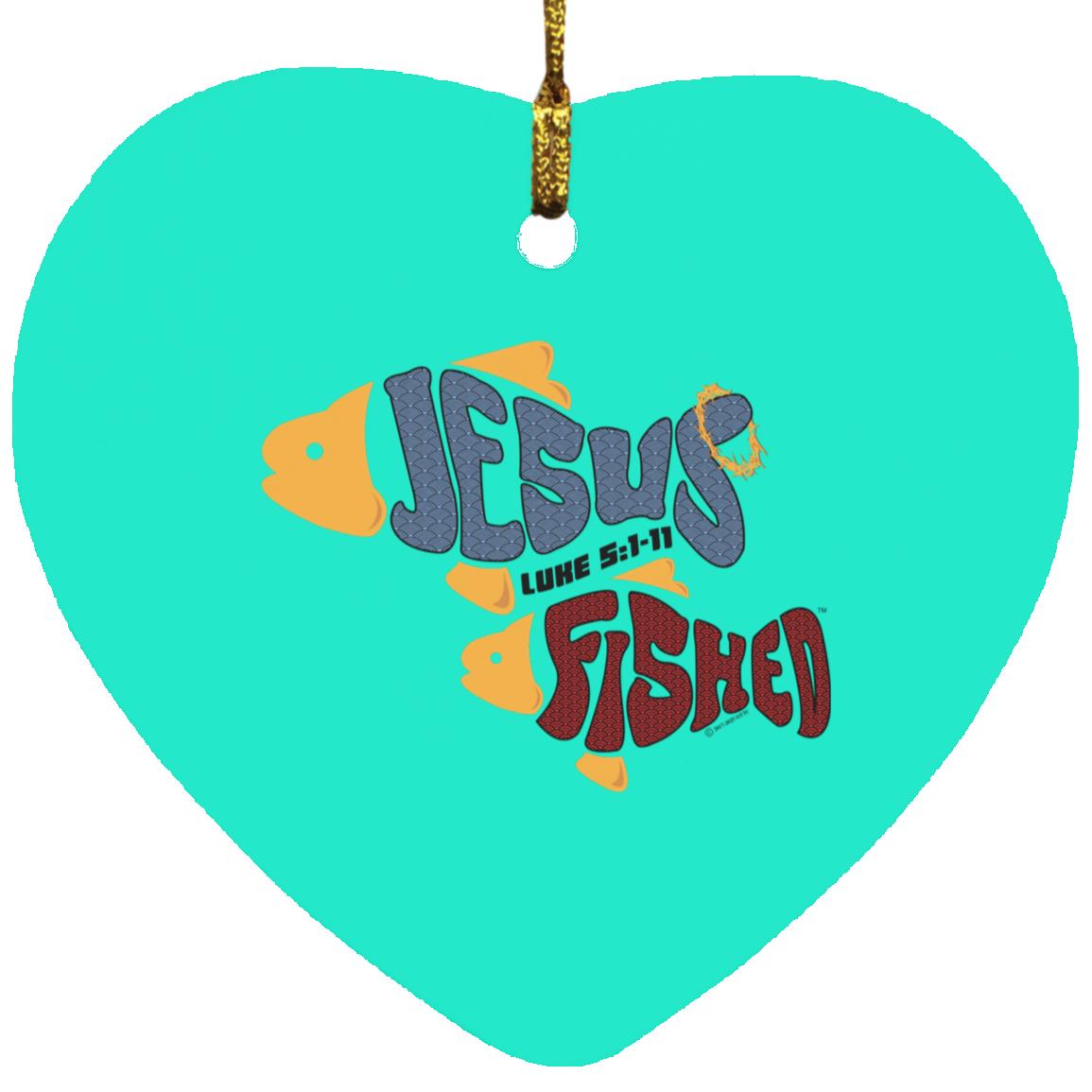 OneFish TwoFish - Heart Ornament - Jesus Surfed Apparel Co. 