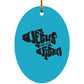 OneFish TwoFish - Oval Ornament - Jesus Surfed Apparel Co. 