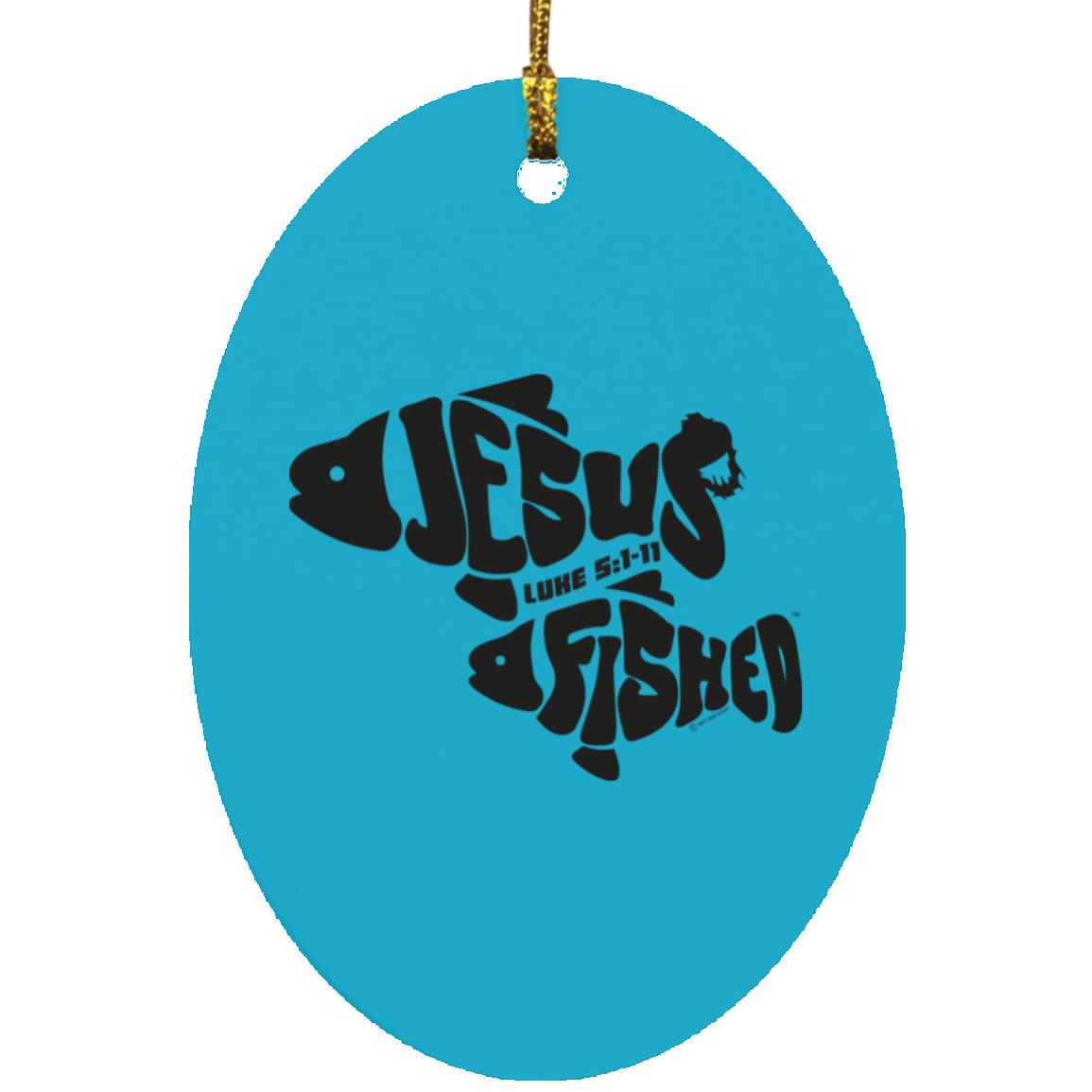 OneFish TwoFish - Oval Ornament - Jesus Surfed Apparel Co. 