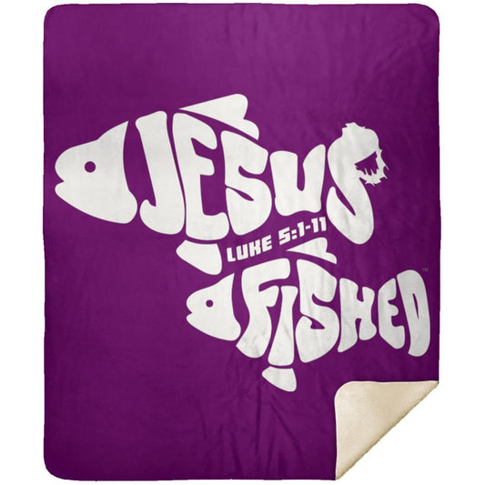 OneFish TwoFish - Premium Mink Sherpa Blanket 50x60 - Jesus Surfed Apparel Co. 